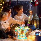 FUNIAO Christmas String Lights 320 LED Christmas Decorations Star Waterfall Lights with 11 Modes Remote Control for Tree Wall Yard Wedding Party (Warmwhite+Multicolored)