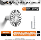 20 Pack Kitchen Cabinet Knobs Round Sunflower Dresser Knob Modern Drawer Hardware Cupboard Handles Furniture Knob for Bathroom Single Hole Knobs for Wardrobe Polished Chrome TYH-BC-K20