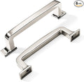 khtumeware 6 Pack 5 Inch Kitchen Cabinet Handles Polished Nickel Cabinet Pulls Drawer Pulls Kitchen Cabinet Hardware Kitchen Handles for Cabinets Cupboard Handles Drawer Handles