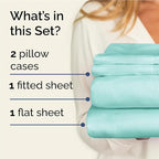 Twin XL 4 Piece Sheet Set - Comfy Breathable & Cooling - Ultra-Soft Hotel Luxury Bedding Set w/ 8-16 Inch Deep Pockets - 1 Flat & 1 Fitted Sheet & 2 Pillowcases - Wrinkle Free & Easy Care - Spa Blue