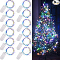Colored Fairy Lights Mini Lights Battery Operated, 12-Pack 7ft 20 Small LED Lights for Crafts, Multi Colored Mini String Lights for Mason Jar Bedroom Wedding Party Table Christmas Decoration