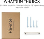 Ravinte 60 Pack Cabinet Handles Square Cabinets Cupboard Handles Brushed Nickel Drawer Pulls Stainless Steel Kitchen Cabinet Pulls Cabinet Hardware Drawer Handles 5 inch Hole Center
