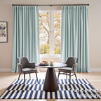 Lazzzy Velvet Blackout Curtains Thermal Insulated Room Window Drapes Super Soft Luxury Curtains for Living Room Bedroom Rod Pocket 2 Panels, Misty Blue, 52" W x 108" L