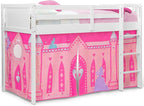 Disney Princess Loft Bed Tent - Curtain Set for Low Twin Loft Bed (Bed Sold Separately) by Delta Children