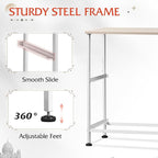 WLIVE Night Stand, Gray Nightstand with 2 Fabric Drawers, Small Dresser for Bedroom, Closet, College Dorm, End Table Side Furniture, Wood Top, Light Grey