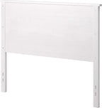 Glenwillow Home Farmhouse Style Wood Panel Headboard in Gloss White - Full Size