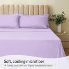 LuxClub Twin XL Sheets - Soft Twin Bed Sheets for-Boys-and-Girls-3 PC Deep Pockets Wrinkle Free-Kids-Fitted Sheets Machine Washable Hotel Bedding Silky Soft - Lavender Twin XL