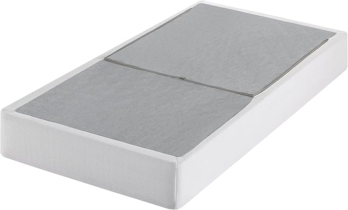 ZINUS No Assembly Metal Box Spring 9 Inch White Mattress Foundation, Sturdy Metal Structure, Twin