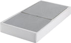 ZINUS No Assembly Metal Box Spring 9 Inch White Mattress Foundation, Sturdy Metal Structure, Twin