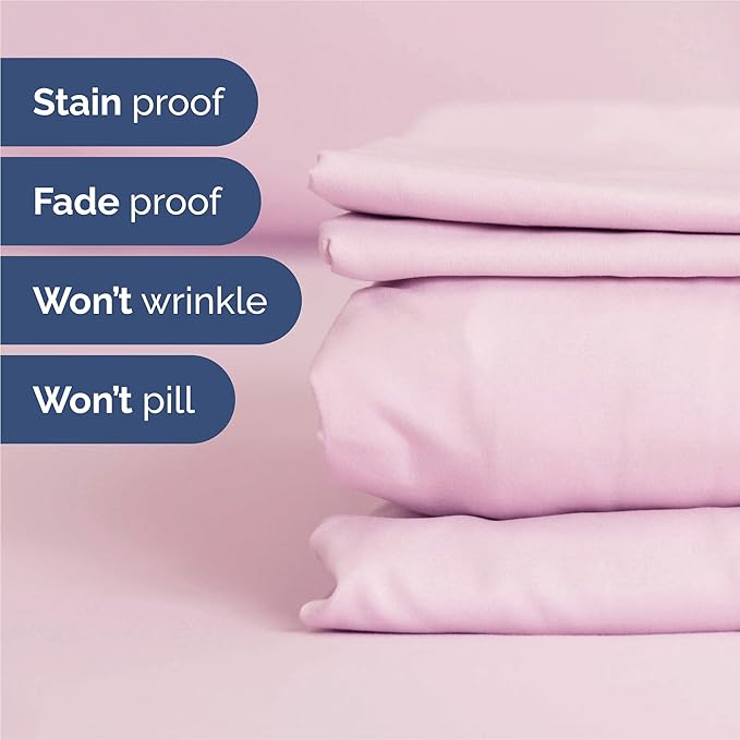 Split King 7 Piece Sheet Set - Comfy Breathable & Cooling - Soft Hotel Luxury Bedding Set with 8-16 Inch Deep Pockets - 1 Flat & 2 Fitted Sheet & 4 Pillowcases - Wrinkle Free & Easy Care - Light Pink