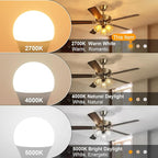hansang E26 Appliance Light Bulb, 2700K Warm White, 60 Watt Equivalent Small Light Bulb, E26 LED Bulb for Ceiling Fan, A15 Light Bulb, 600lm 120V, CRI85+, Eye Protection, 120V, Non-Dimmable 6 Pack