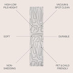 JONATHAN Y Graphic Lines High-Low Runner Rug 2X8 White/Light Gray, Alcina Modern Scandinavian for Living Room, Bedroom, Kitchen, Easy-Cleaning, High Traffic, Pet-Friendly, Non-Shedding SND102C-28
