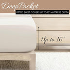 Linen Market Double-Brushed Microfiber Full Sheet Set 4 Piece – Oeko-TEX Certified Ultra Soft & Wrinkle-Free - 16" Deep Pocket Sheets - Easy Care Full Size - Ivory