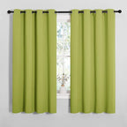 NICETOWN Blackout Curtain Panels for Loft Window, Thermal Insulated Solid Grommet Top Blackout Draperies/Drapes for Window (1 Pair, 55 x 68 inches in Fresh Green)
