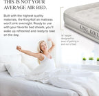 King Koil Luxury California King Air Mattress with Built-in Pump for Home, Camping & Guests - 16” King Size Inflatable Airbed Luxury Double High Adjustable Blow Up Mattress, Durable Waterproof