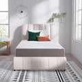 Amazon Basics Memory Foam Mattress, Soft Plush Feel, 12 Inch, Twin, White/Grey