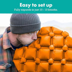 Ultralight Sleeping Mat - Inflatable & Compact Camping Air Mattress for Backpacking, Hiking- New