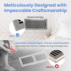 4x10 Inches 2 Pack Heavy Duty Walkable Floor Register - Easy Adjust Air Supply Lever Decorative Floor Vent Covers - Boston Design Vent Covers for Home - Satin Nickel