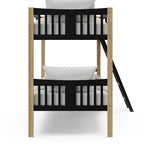 Storkcraft Caribou Twin-Over-Twin Bunk Bed (Black with Natual) – GREENGUARD Gold Certified, Converts to 2 Individual Beds