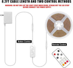 Orange Color COB Led Strip Lights with RF Remote, 16.4ft 2000K Dimmable Bright Dotless Yellow Led Light Strip, Adhesive Indoor Gold Yellow Led Lights for Cabinet, Living Room
