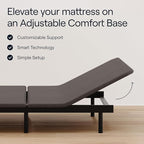 Siena 8” Twin XL Mattress with Adjustable Base - Head & Foot Incline - Medium Firm Gel Memory Foam - Premium Pressure Relieving Layers - Wireless Remote with Memory - Zero Clearance - Zero Gravity