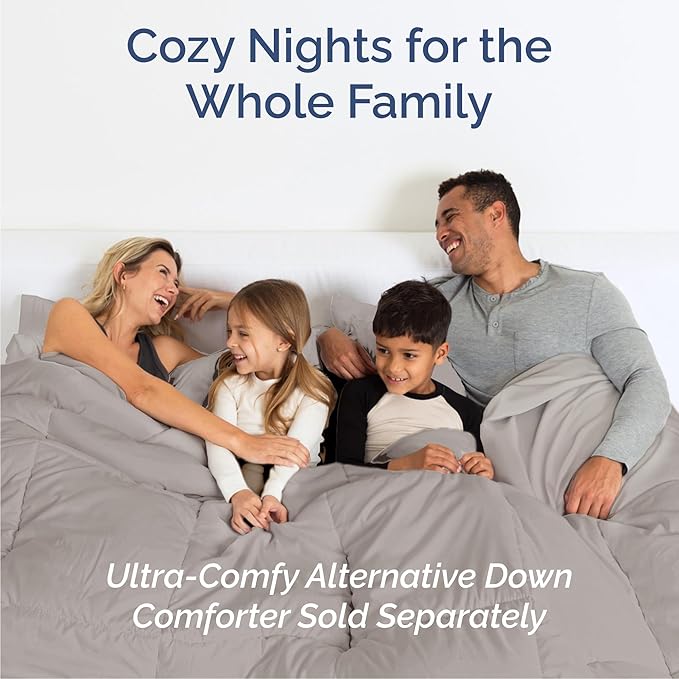 Queen 6 Piece Sheet Set - Comfy Breathable & Cooling - Ultra-Soft Hotel Luxury Bedding Set w/ 8-16 Inch Deep Pockets - 1 Flat & 1 Fitted Sheet & 4 Pillowcases - Wrinkle Free & Easy Care - Light Grey