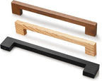 Walnut Square 7-1/2in 8 pcs Wooden Drawer Pulls Handle pulls for cabinets Kitchen Cabinet Drawer pulls Cabinet Door Pull