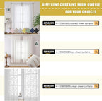 OWENIE Sheer Curtains 84 inches Long 2 Panels Set for Living Room/Bedroom, Rod Pocket Voile Sheer Panel Drapes, White, 2pcs, Each 42" W x 84" L