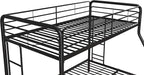 DHP Dusty Metal Bunk Bed with Secured Ladders, Twin/Full, Black