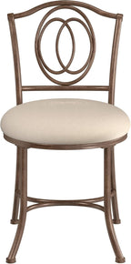 Hillsdale Emerson Metal Vanity Stool, Golden Bronze