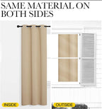 NICETOWN Room Darkening Grommet Panels - Baby Room Curtains 95 inches Long, Privacy Draperies (42 inches Width, Biscotti Beige, 1 Pair)