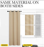NICETOWN Blackout Curtains Panels for Bedroom, 2 Panels, 66 x 60 Inch, Biscotti Beige, 3 Pass Microfiber Noise Reducing Thermal Insulated Solid Ring Top Blackout Window Drapes
