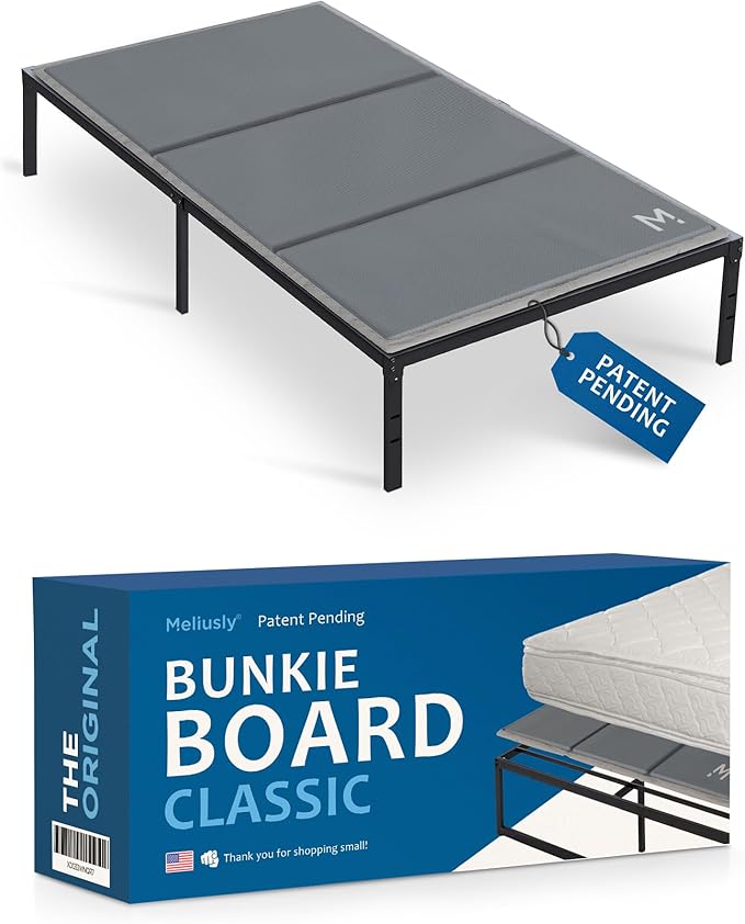 Meliusly Premium 10mm Bunkie Board Twin XL Size (38x79'') Patent Pending Low Profile Bed Board Design - Breathable, Noise Minimizing, Moisture Resistant Bunkieboards, Low Profile Bed Support