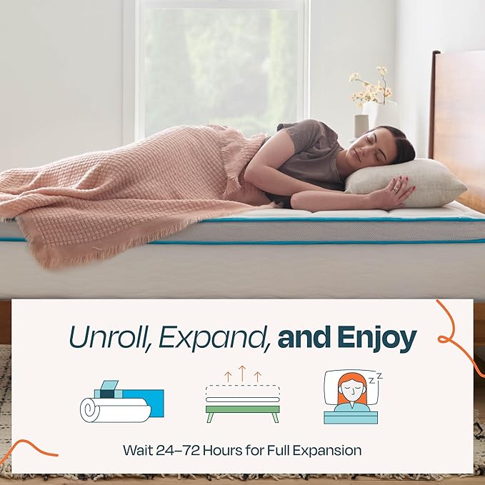 Linenspa 12 Inch Memory Foam and Spring Hybrid Mattress - Medium Plush Feel - Bed in a Box - Pressure Relief and Adaptive Support - Breathable - Cooling - Primary Bedroom - Twin Size