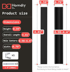 homdiy 5 Pack Adjustable Black Cabinet Pulls 1" to 4" (25-102mm) Adjustable Hole Distance Drawer Pulls