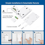 DEWENWILS 3 Way Wireless Light Switch and Receiver Kit, Remote Control for Ceiling Lights, Fans, Lamps, No in-Wall Wiring, No WiFi Needed, Wireless Panel Switch,100Ft RF Range