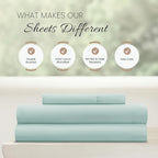 Linen Market Bed Sheets for Twin Size Bed (Aqua) - Sleep Better Than Ever with These Soft and Cooling Twin Sheets - Deep Pocket Fits 16" Thick Beds - 3 Piece Twin Sheet Set