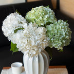 3PCS 22 inch Lifelike Artificial Hydrangea Large Real Touch Flowers Artificial Flowers Dry Flowers Outdoor Wedding Christmas Office Family Party Living Room Table Decoration (Light Green)
