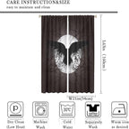 Cool Raven Print Curtains for Bedroom - Vintage Nordic Viking Theme Dead Tree Crow Full Moon Window Drapes,Energy Saving Thermal Insulated Rod Pocket Bedroom Blackout Curtains 2 Panels 63L x 21W