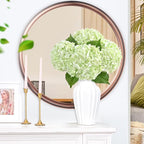 4 Pcs Real Touch Hydrangea Artificial Flowers, 21" Light Green Full Faux Hydrangea Flowers Latex Fake Flowers for Home Decor Party Floral Arrangements Wedding Bouquets Centerpieces Outdoor Decor