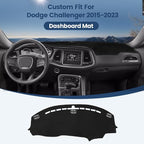 Dashboard Cover Mat Custom Fit for 2015-2023 2024 Dodge Challenger Dash Cover Nonslip Dash Mat Protector Sunshade No Glare Black