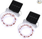Magicnight Solar Mini Teeny Tiny Lights,Starry String Light for Garden Fairy,Tree,Railing,Arbor,Fence,16 Feet 50LEDs,2 Pack,Cool White