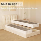 Split Twin XL Box Spring 5 Inch, Easy Assembly Bed Foundation, Heavy Duty Low Profile XL Twin Box Spring with Fabric Cover, Noise Free