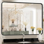Sweetcrispy 30x40 Inch Black Bathroom Mirrors for Wall, Bathroom Mirrors for Over Sink, Rectangle Wall Decor for Entryway, Bedroom, Vanity