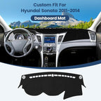 Dashboard Cover Mat Custom Fit for Hyundai Sonata 2011 2012 2013 2014 Dash Cover Nonslip Dash Mat Protector Sunshade No Glare Black