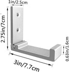 Folding Coat Hooks, 5Pcs Wall Hooks for Hanging Coat Towel Hooks Hardware Heavy Duty Aluminum Alloy Headphone Holder Hooks No Rust Wall Mounted with Screws for Hat, Bags, Fitness Equipment (Silvery)
