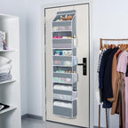 Univivi Door Hanging Organizer Nursery Closet Cabinet Baby Storage with 6 Large Compartments and 8 Side Pockets for Cosmetics, Toys and Sundries