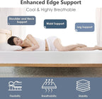 12 Inches Full Size Cooling-Gel Memory Foam Mattress Medium Firm Feel Memory Foam Mattress Bed in a Box Fiberglass Free CertiPUR-US Certified,Full
