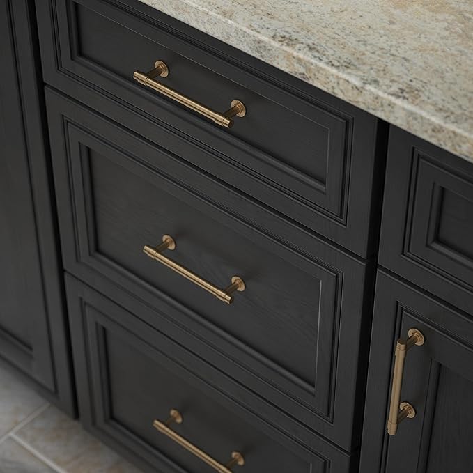 Franklin Brass Bar (20-Pack) Cabinet Handles 4" Hole Center Pulls | Champagne Bronze Hardware Kitchen Door, Drawers, Dressers, Furniture P29617K-CZ-B2