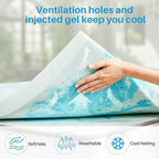 Mattress Topper, Full Size Cooling Memory Foam Bed Toppers, 3 Inch Soft Mattress Pads for Sleeper Sofa, RV, Camper, CertiPUR-US Certified